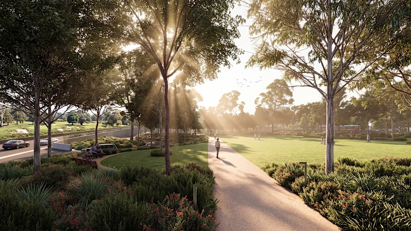 The ‘lush oasis’ being built next to Sydney’s busiest motorway