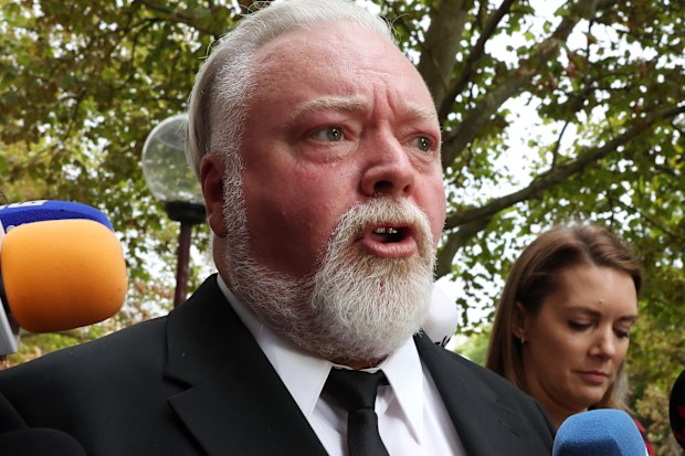 Kyle Sandilands leaving the Federal Court for the start of Kyle Sandilands vs ARN case in Sydney. March 27, 2026. 