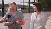 Paralympic wheelchair star Angie Ballard and Olympic cycling legend Anna Meares with the third element.