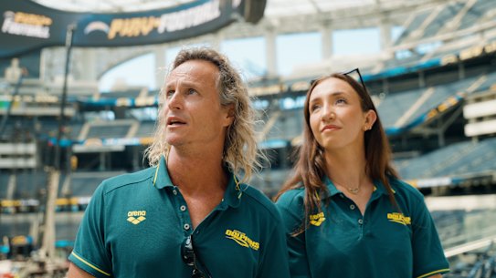 Dean Boxall and Lani Pallister at SoFi Stadium