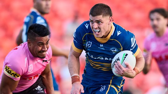 Sean Russell in action for the Eels.