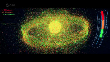 As the amount of man-made debris in space increases, so does the possibility of a cascading series of crashes involving satellites in orbit. 