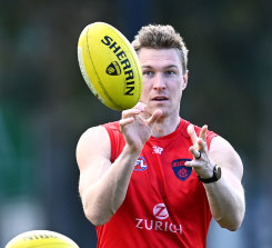 Melbourne player Tom McDonald is vaccinated but disagrees with the AFL’s edict.