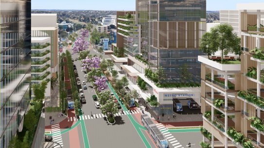 Concept for Gympie Road, Chermside, from Suburban Futures. A vision for the north Brisbane suburb.