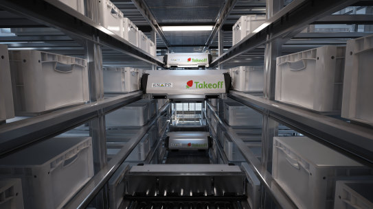 Takeoff uses robots to pick items from its virtual shelves.