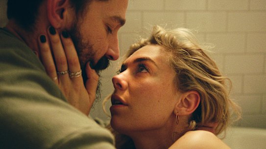 Shia LaBeouf (left) and Vanessa Kirby in a scene from the movie Pieces of a Woman.
