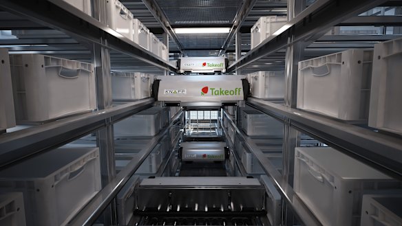 Takeoff uses robots to pick items from its virtual shelves.