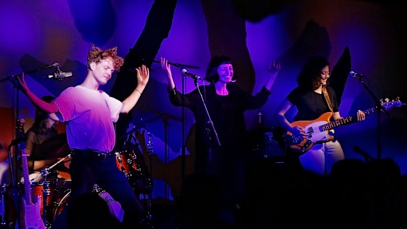 Daggy dancing: Stella Donnelly and band at Vivid Live.