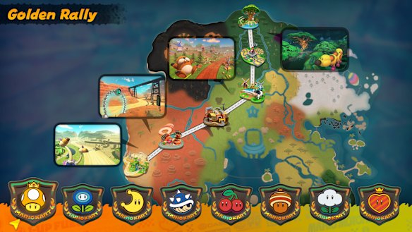 Mario Kart World lets your drive seamlessly between races.