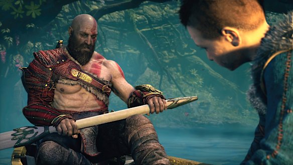 Kratos and Atreus spend a lot of time in the boat.