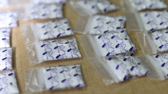 Packets of cocaine found in Ocean Street, North Bondi. 