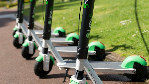 The scooters have taken over Brisbane's footpaths as a new mobility device.