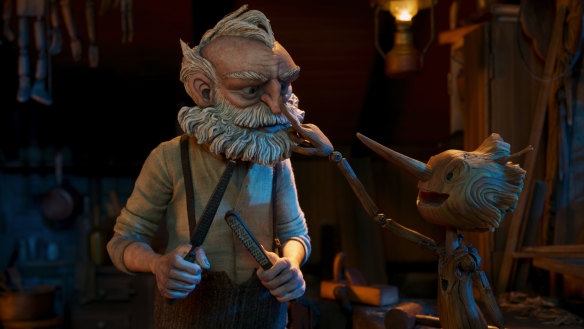 The stop-motion animated Gepetto (voiced by David Bradley) and Pinocchio (Gregory Mann) are magical and a stunning technical achievement.