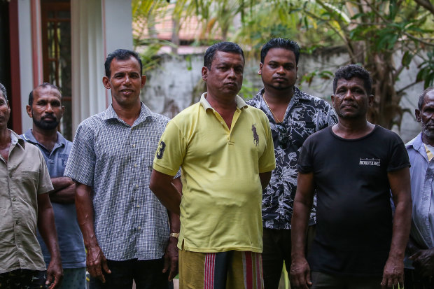 Viyani Samson, centre in yellow shirt, and his friends are fighting against people smuggling in the area.