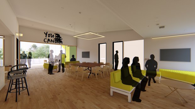 An artist's rendition of the You Can centre at the Royal Brisbane and Women's hospital.