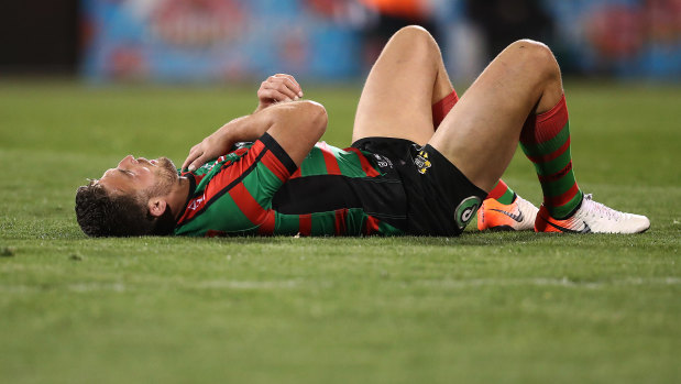 Down and out: Burgess' future is under a massive injury cloud.