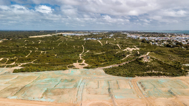 Work has already started on the Golden bay sand dunes developments, just north of the Singleton dunes.