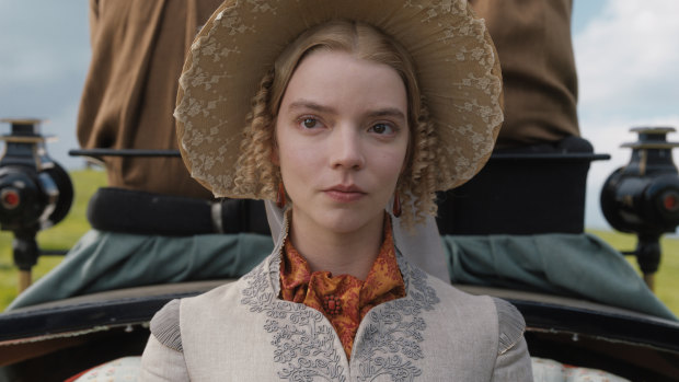 Anya Taylor-Joy as Emma Woodhouse in Autumn de Wilde's film of the Jane Austen classic. Emma sets events in motion through her unthinking arrogance and her propensity to meddle in the lives of those around her. 