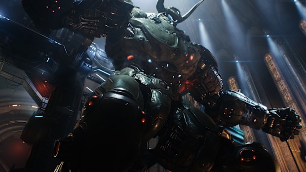 E se o dragão não fosse suficiente para você, o Slayer também pilota um mecanismo do tamanho de um edifício.
