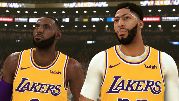 LeBron James and Anthony Davis in NBA 2K20. Players are constantly tweaked throughout the year to ensure they reflect their real-world counterparts.