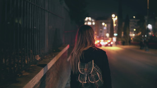 Nearly half of young women feel unsafe walking home after dark.