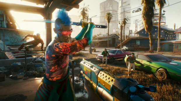 The game features first-person gun combat, buts your choices in upgrading your character are more important than your aim.