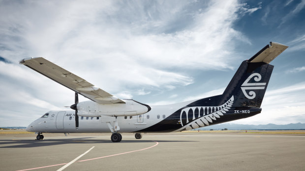 An Air New Zealand Bombardier Q300, which will be used for the projected. 
