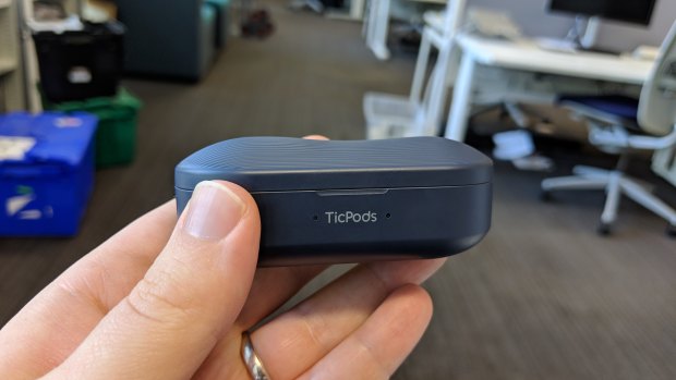 The TicPods case is small and pocketable, although not to the degree of Apple's.