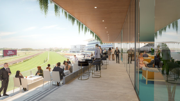 A rendering of the revamped Royal Randwick course.