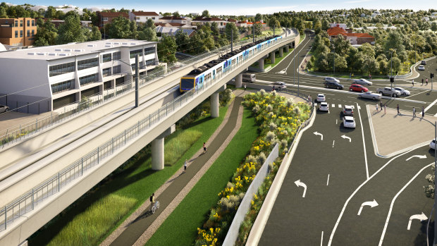 The state government plans to build a skyrail over Toorak Road in Kooyong.