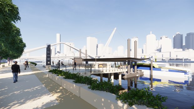 The planned South Bank ferry terminal upgrades design released by council earlier this year.
