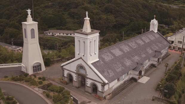 Shitsu Church with its two steeples is in the north-western part of Kyushu island, Japan. 