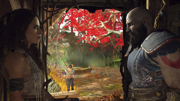 The camera work in this game is brilliant. Kratos and Freya are