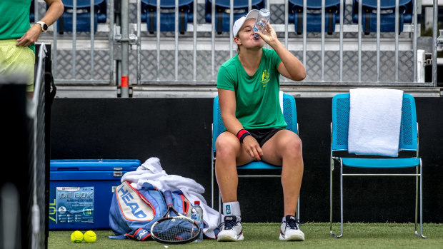 Ash Barty was unable to take her chances against world No.2 Caroline Wozniacki.