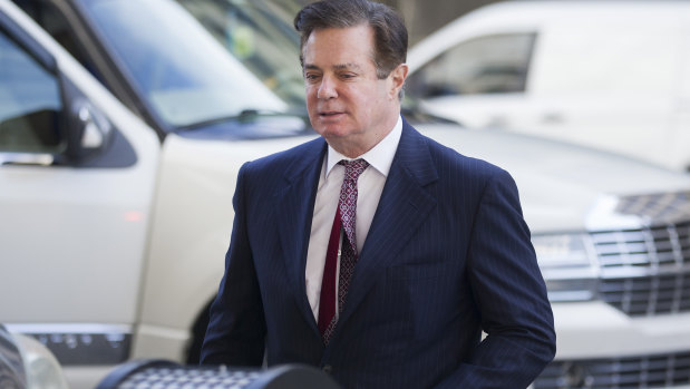 Paul Manafort arrives at court on Friday. 