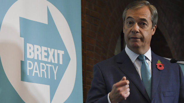 Brexit Party leader Nigel Farage launches his party's manifesto in London ahead of the upcoming election.