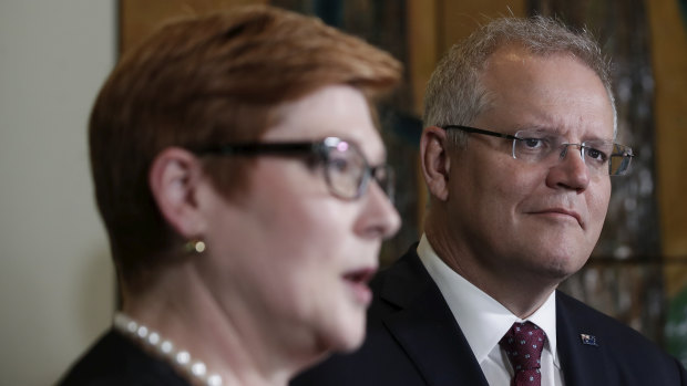 Allan Gyngell says it's important for Foreign Minister Marise Payne (left) and Prime Minister Scott Morrison to clearly outline their strategy for the next few years.