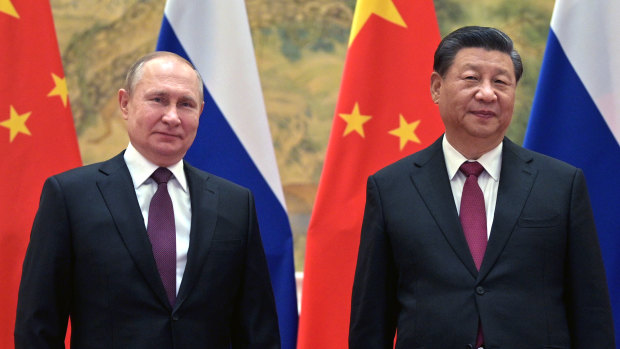 Russian President Vladimir Putin and Chinese President Xi Jinping in Beijing earlier this month.