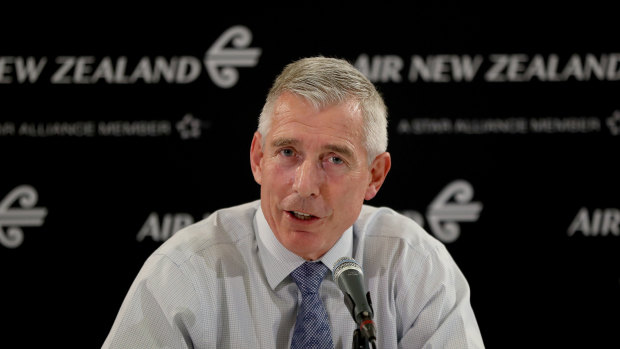 Air New Zealand chief Greg Foran forecast revenue for the next financial year to more than halve from recent levels.