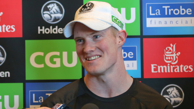 John Noble will make his debut for Collingwood in the grand final rematch against the Eagles in Perth. 