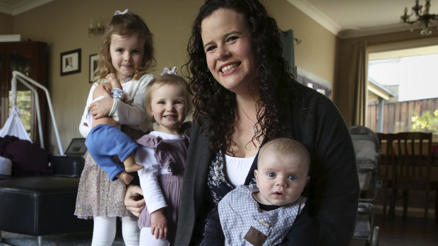 Sydney mother Felicity Frankish, who has just had her third child, says she is now having to choose between working for almost no money or staying home with her children and forgoing the educational benefits of preschool.