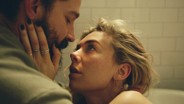 Shia LaBeouf (left) and Vanessa Kirby in a scene from the award-winning Pieces of a Woman.