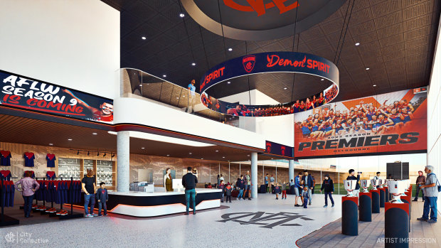 An artist’s impression of the Demons’ proposed home.