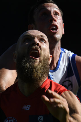 Max Gawn took control of the ruck contests from Todd Goldstein.
