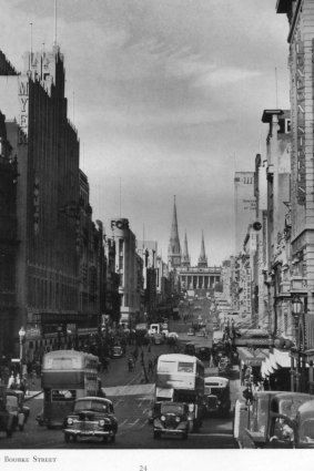 Bourke Street in the late 1940s.