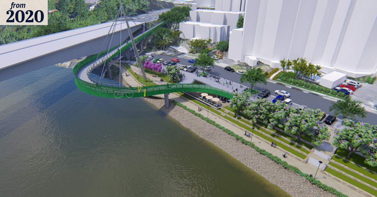 Kangaroo Point cycle bridge plan goes ahead with $1.6m price tag