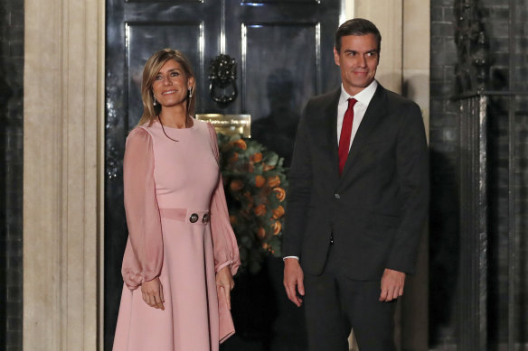 The Spanish Prime Minister Pedro Sanchez and his wife Begona Gomez.