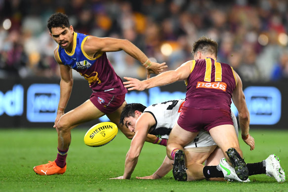 Charlie Cameron booted six goals for the Lions.