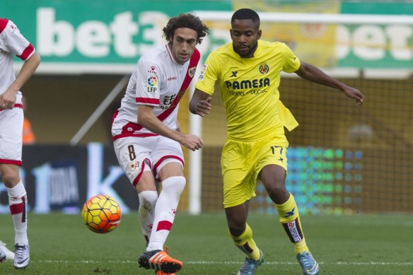 Rayo Vallecano has spent most of the last decade bouncing between Spain's top two divisions. Pictured left is ex-Melbourne Victory midfielder Raul Baena, who once played for them.