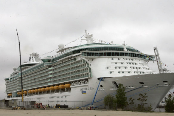 The Freedom of the Seas cruise ship.